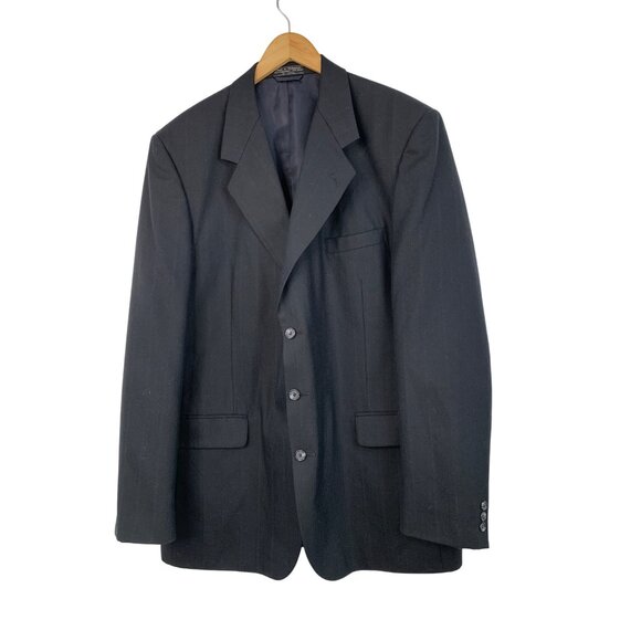 Bert Pulitzer Black Mens Blazer Seperate Suit Jacket 46L 46XL Tall 8898 EUC - Picture 1 of 13
